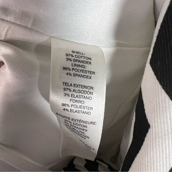 White House Black Market Black & White Stripped Sleeveless A-Line Dress Size‎ 4 - Picture 6 of 9